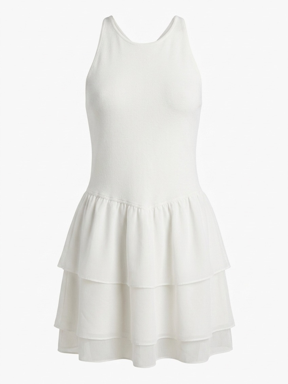 Kids all in motion White Tiered Tank Dress